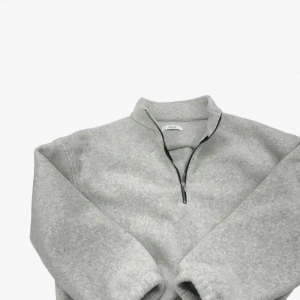 논노드 하프 집 플리스 클라우드 화이트