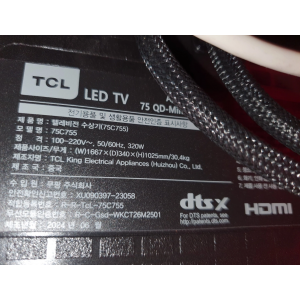 TCL 75인치 Tv 75C755 상태 최상