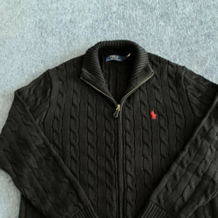 폴로 랄프로렌 꽈배기 니트집업