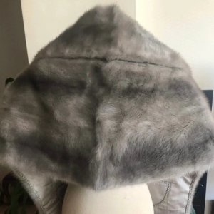 그레이 밍크 천연모피 adb숄 가운