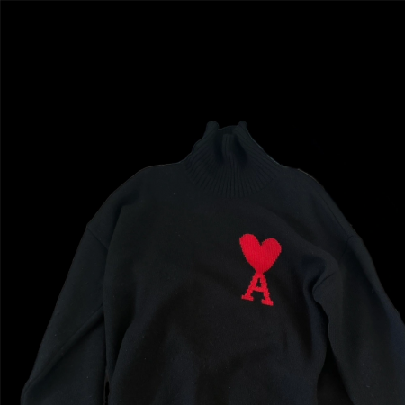 아미 하트 로고 폴로 니트 M