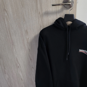 발렌시아가 웨이브로고 후드티 오버핏 s