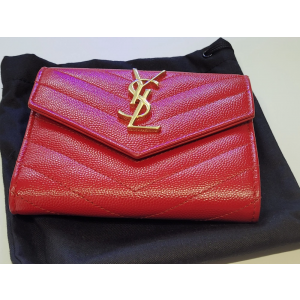 생 로랑 반지갑 레드