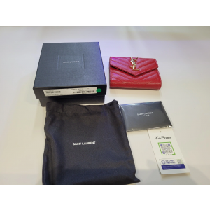 생 로랑 반지갑 레드