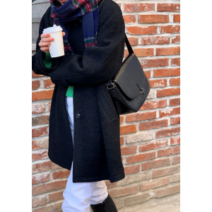 뮤렛 okmuret 그레이스 부클 코트 블랙