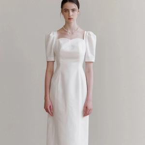 플로움 하트 uiz웨이브 드레스 (1회 착용)