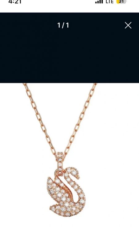 스와로브스키 백조 yuh목걸이