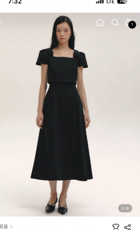 플로움 컵케이크 블랙 드레스 xm