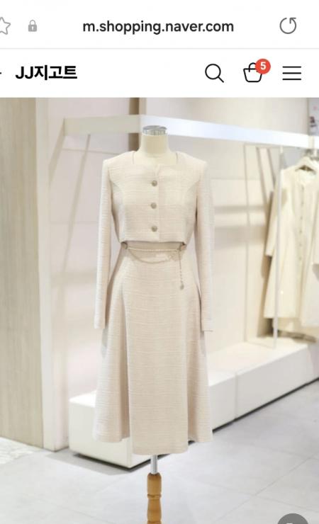 JJ지고트 트위드 원피스 vyz베이지 66