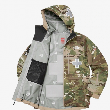 슈프림노스페이스 22ss khz마운틴프로레스큐 자켓 카모 XL