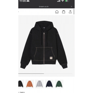 스투시 vbu라벨 후드집업