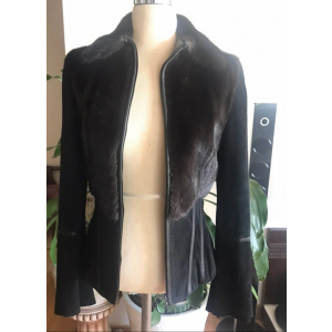 블랙 밍크 천연모피 자켓