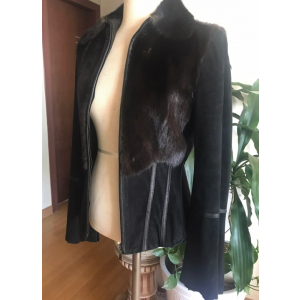 블랙 밍크 천연모피 자켓