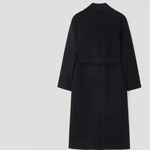 시스티나 벨티드 캐시미어 sf핸드메이드 코트 네이비