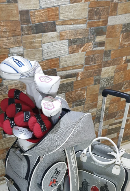 테일러메이드 드라이브, 투어스테이지 우드유틸, 미즈노 아이언 등 여성용 골프채 풀세트_보스턴백 포함(100정품)