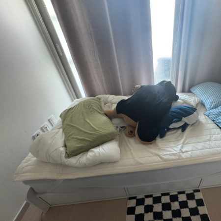 LED 조명 3단 벙커 수납 서랍 침대 슈퍼 싱글 프레임